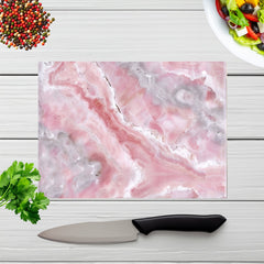Pale And Grey Marble Effect Chopping Board