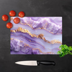 Light Purple Marble Effect Chopping Board