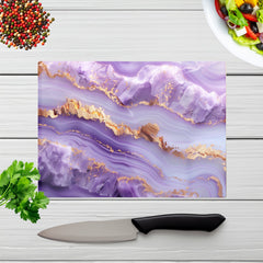 Light Purple Marble Effect Chopping Board
