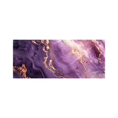 Purple And Gold Marble Effect Glass Bathroom Splashback