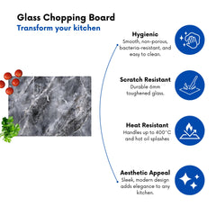 Deep Grey Marble Effect Chopping Board