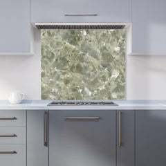 Sage Green Quartz Effect Kitchen Splashback