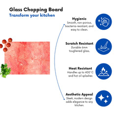 Salmon Pink Marble Effect Chopping Board