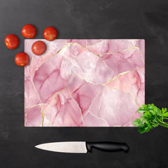 Light Rose Marble Effect Chopping Board