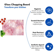 Light Rose Marble Effect Chopping Board