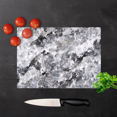 Silver And Black Quartz Effect Chopping Board