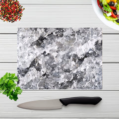 Silver And Black Quartz Effect Chopping Board