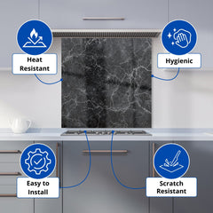 Slate Grey Quartz Effect Kitchen Splashback