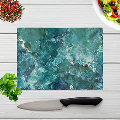 Bright Teal Quartz Effect Chopping Board