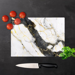Flecks Of Gold Marble Effect Chopping Board