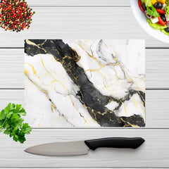 Flecks Of Gold Marble Effect Chopping Board