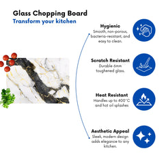 Flecks Of Gold Marble Effect Chopping Board