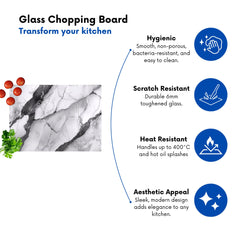 Grey And White Marble Effect Chopping Board