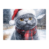 Christmas British Blue Glass Chopping Board