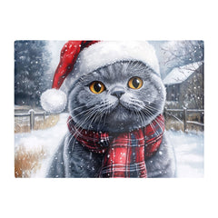 Christmas British Blue Glass Chopping Board