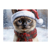 Christmas Burmese Glass Chopping Board