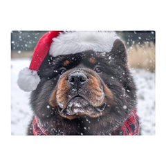 Christmas Chow Glass Chopping Board