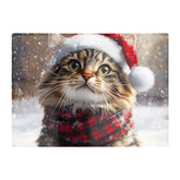 Christmas Ragamuffin Glass Chopping Board