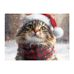 Christmas Ragamuffin Glass Chopping Board