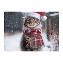 Christmas Siberian Glass Chopping Board