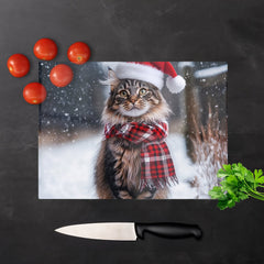 Christmas Siberian Glass Chopping Board