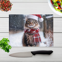 Christmas Siberian Glass Chopping Board