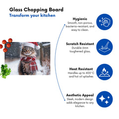 Christmas Siberian Glass Chopping Board