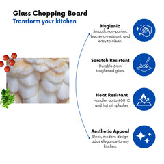 Fluffy Barn Owl Feather Print Chopping Board