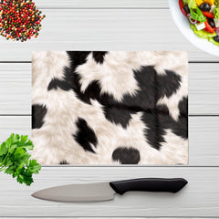 Black And White Cow High Print Chopping Board