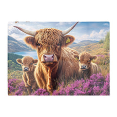 Highland Cow Family Chopping Board