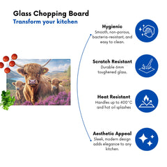 Highland Cow Family Chopping Board