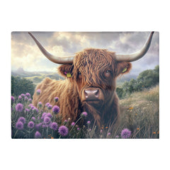 Scottish Thistle And Highland Cow Chopping Board