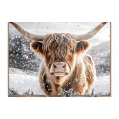 Wintery Highland Cow Chopping Board