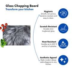 Silver Fox Fur Print Chopping Board