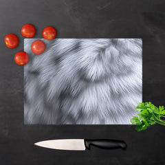 Fur Print Silver Fox Chopping Board