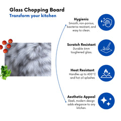 Fur Print Silver Fox Chopping Board