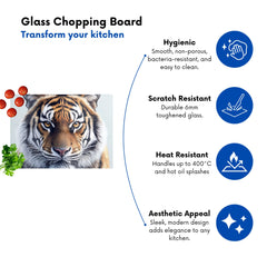 Tiger Face Design Chopping Board