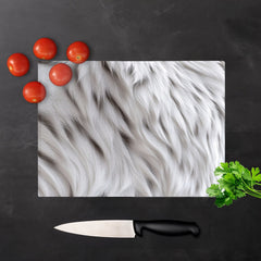 White Tiger Fur Design Chopping Board