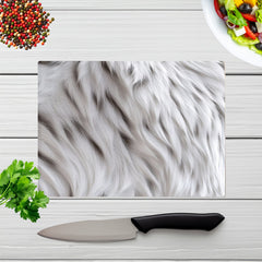 White Tiger Fur Design Chopping Board