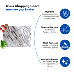 White Tiger Fur Design Chopping Board