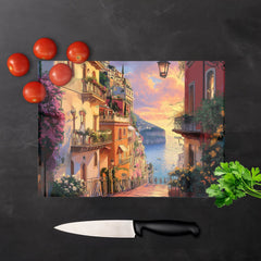 Sunset Walk In Sorrento Chopping Board