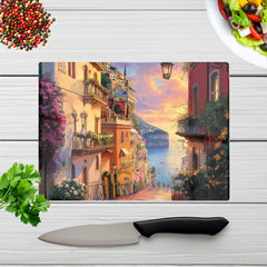 Sunset Walk In Sorrento Chopping Board
