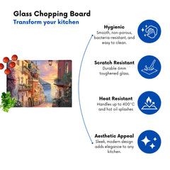Sunset Walk In Sorrento Chopping Board