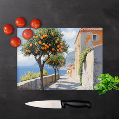 Oranges Growing In Sorrento Chopping Board