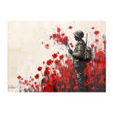 Banksy |Nspired Soldier And Poppies Chopping Board