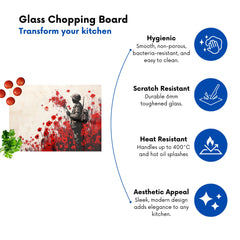 Banksy |Nspired Soldier And Poppies Chopping Board