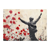 Banksy Inspired Poppy Fields Chopping Board