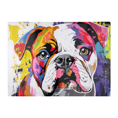 Banksy Inspired Colourful Bulldog Chopping Board