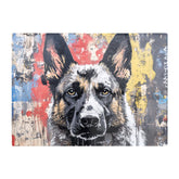 Banksy Inspired German Shepherd Chopping Board
