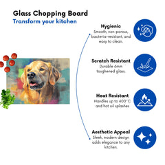 Banksy Inspired Golden Retriever Chopping Board